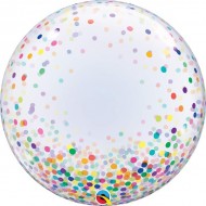 Rainbow Confetti Dots Bubble Balloon 